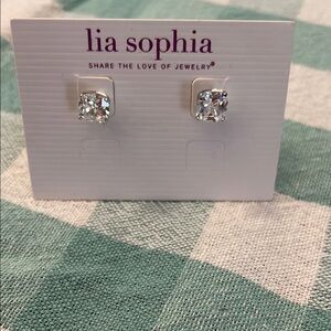 Lia Sophia Silver Stud Earrings